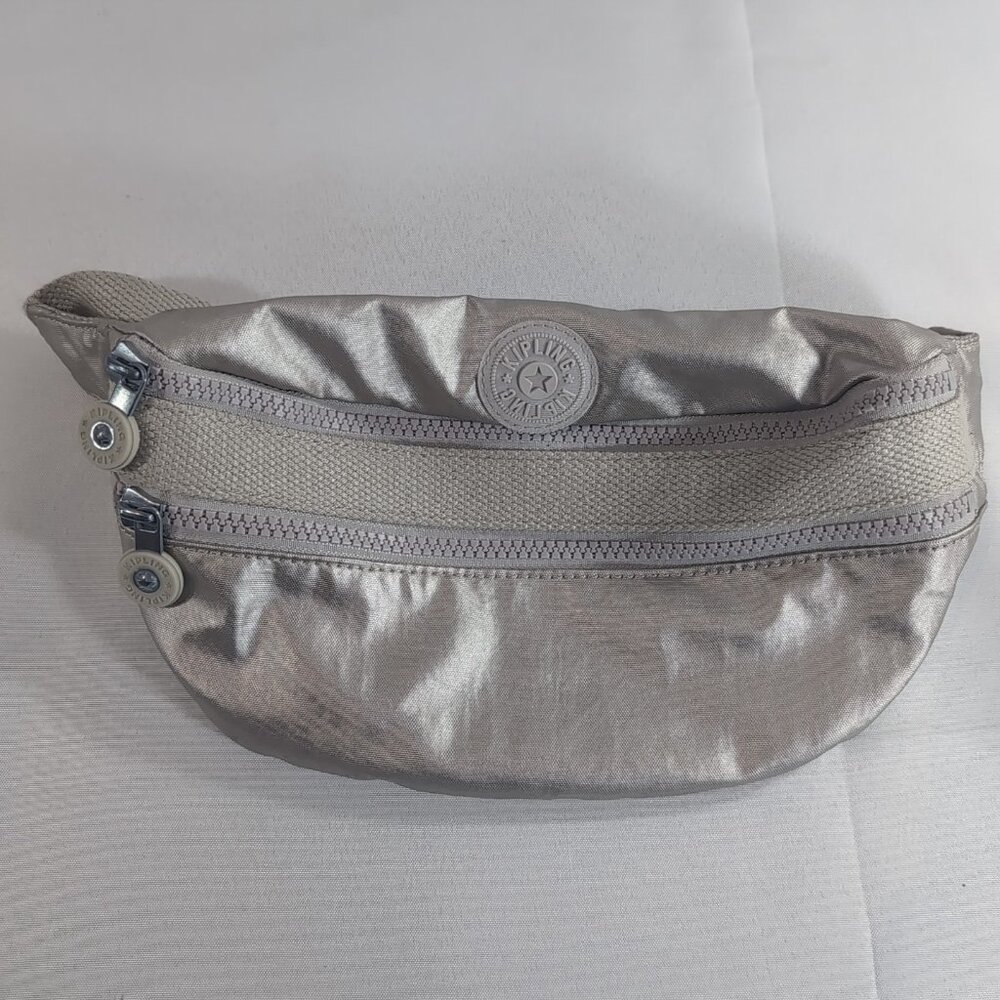 Kipling Fanny Pack Waist Belt Bag Metallic Gold Beige Unisex AC-7621-0LT Travel